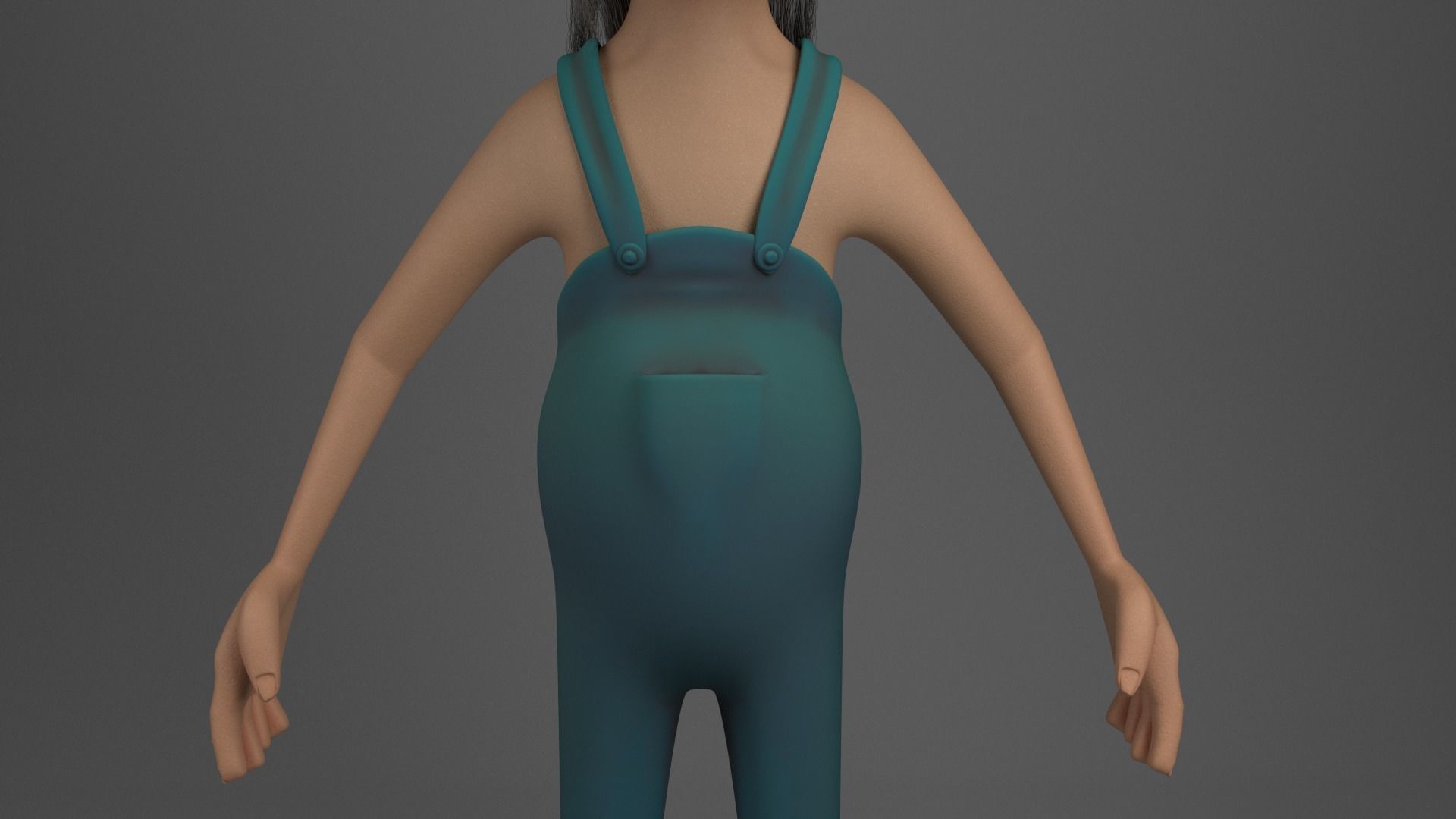 Cartoon Redneck Rigged Low-poly 3D model_27