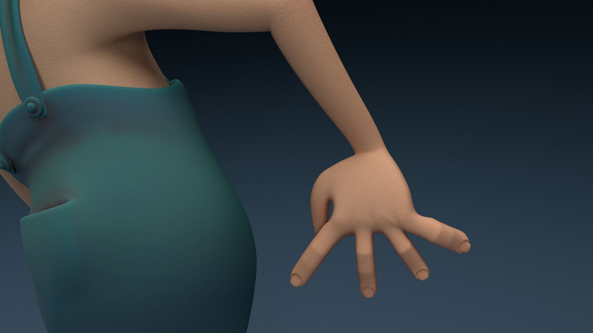 Cartoon Redneck Rigged Low-poly 3D model_13