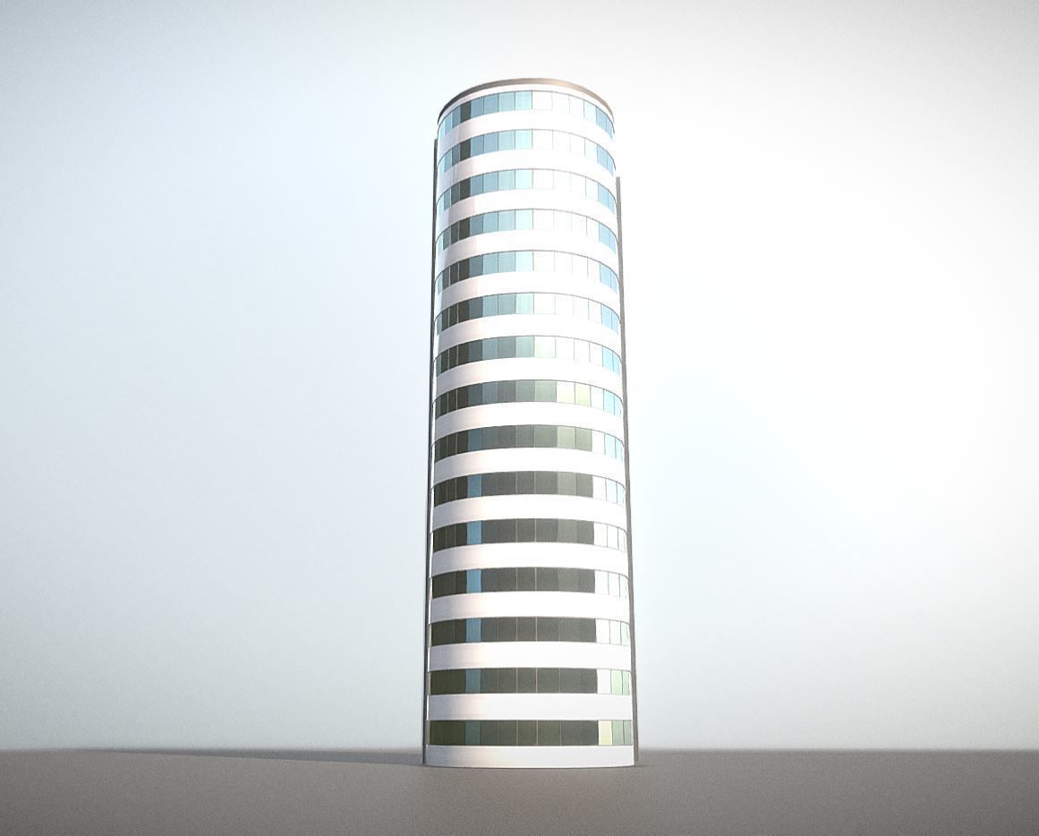 City Building Design S-2  Low-poly 3D model_7