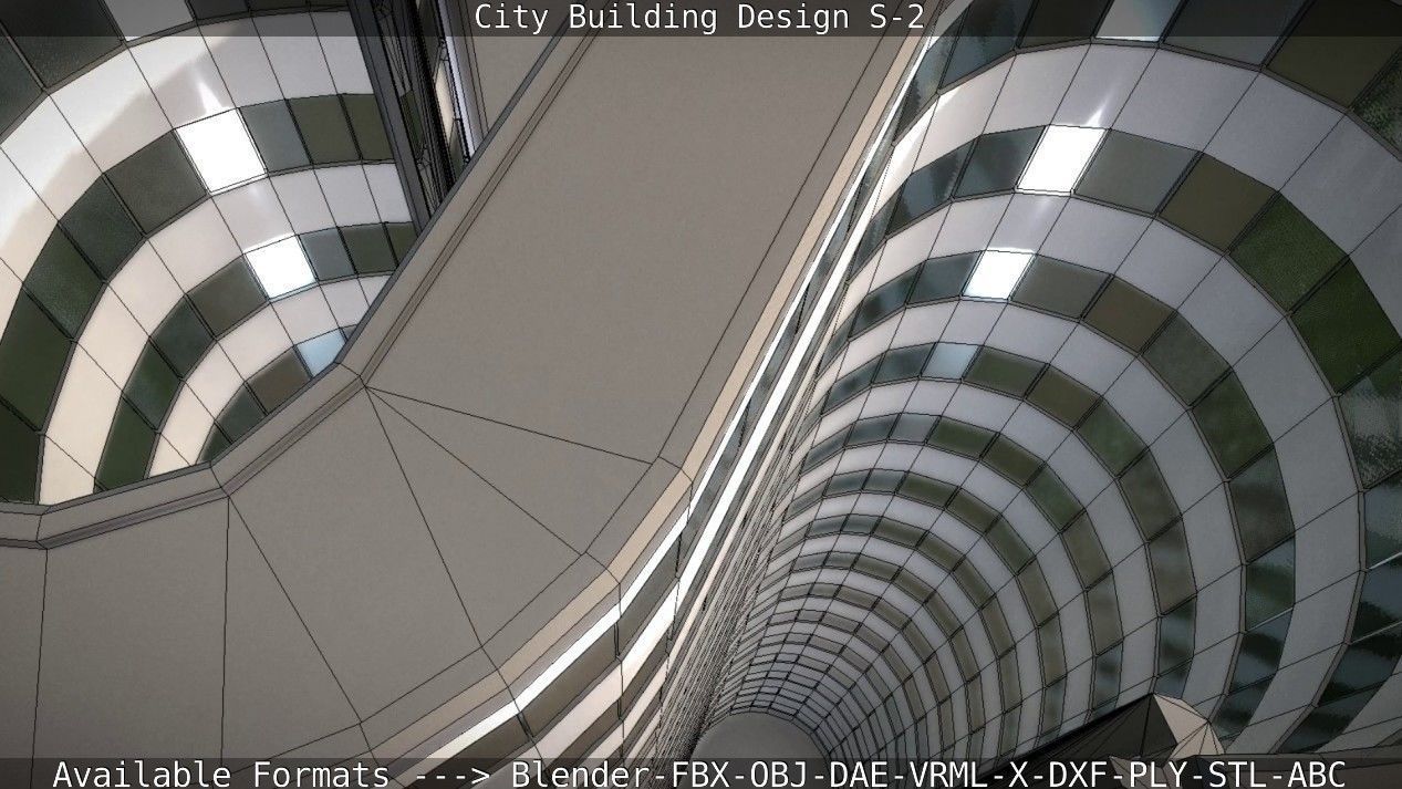 City Building Design S-2  Low-poly 3D model_54