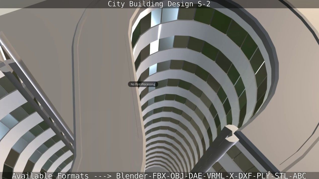 City Building Design S-2  Low-poly 3D model_63