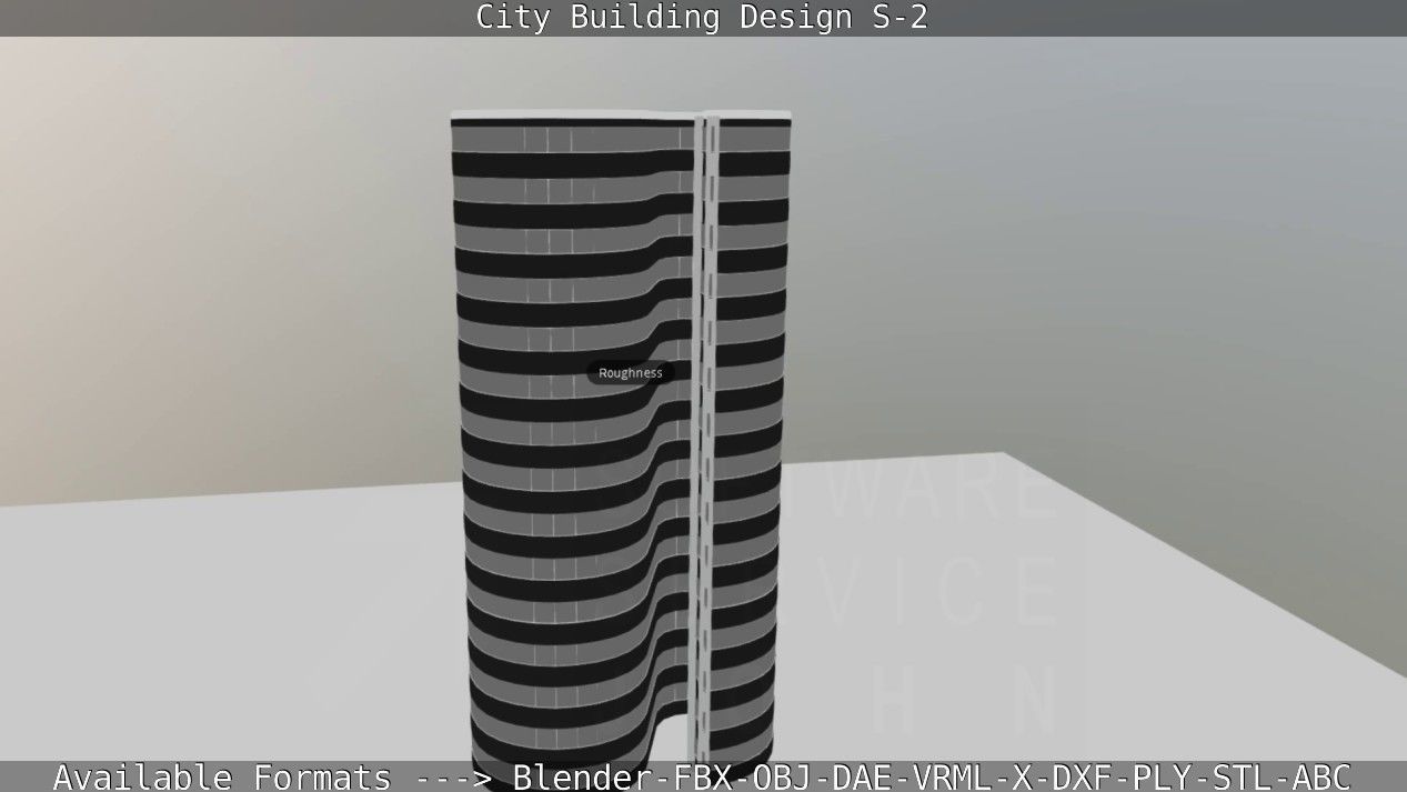 City Building Design S-2  Low-poly 3D model_74