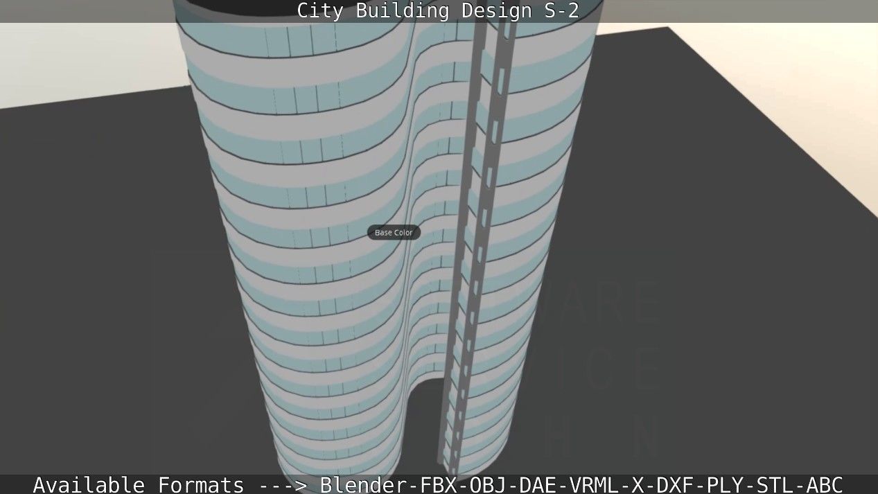 City Building Design S-2  Low-poly 3D model_67