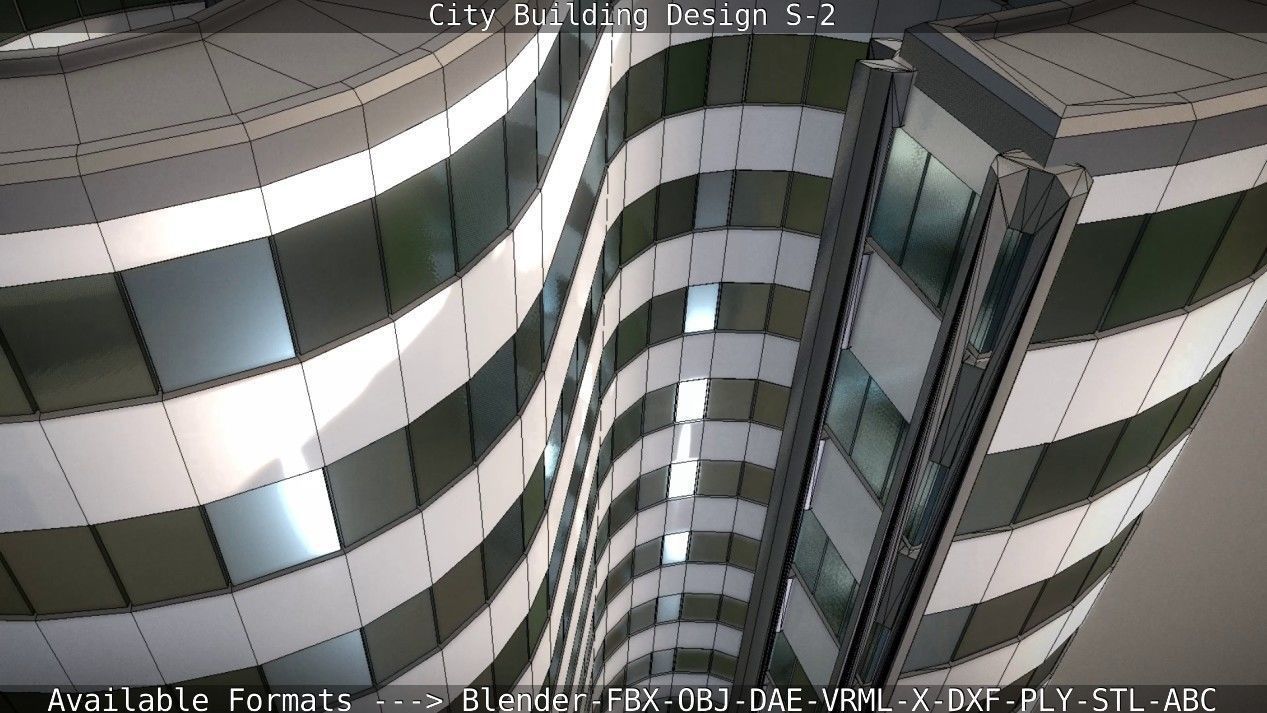 City Building Design S-2  Low-poly 3D model_57