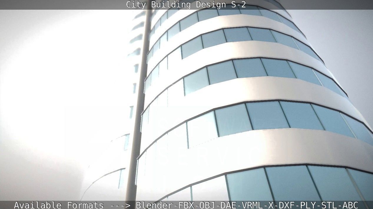 City Building Design S-2  Low-poly 3D model_38