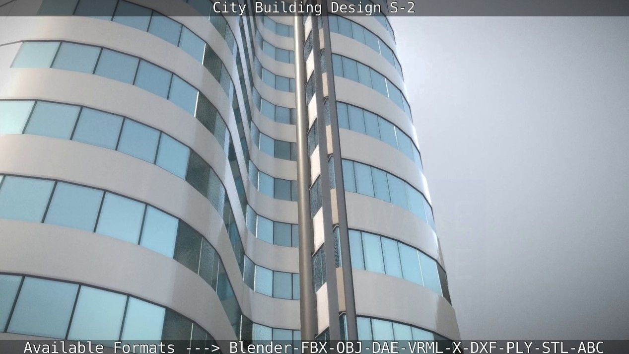 City Building Design S-2  Low-poly 3D model_42