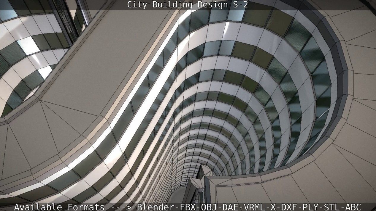 City Building Design S-2  Low-poly 3D model_55