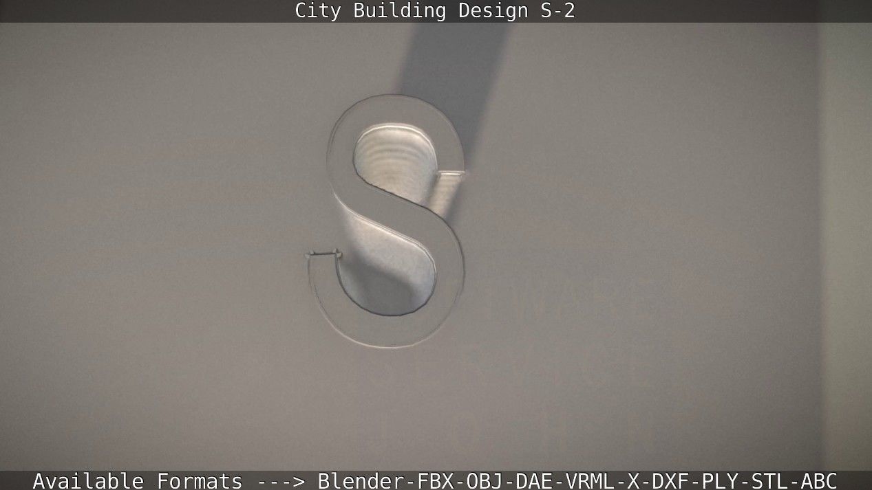 City Building Design S-2  Low-poly 3D model_24