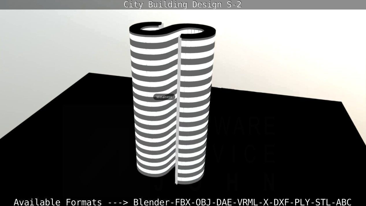 City Building Design S-2  Low-poly 3D model_71