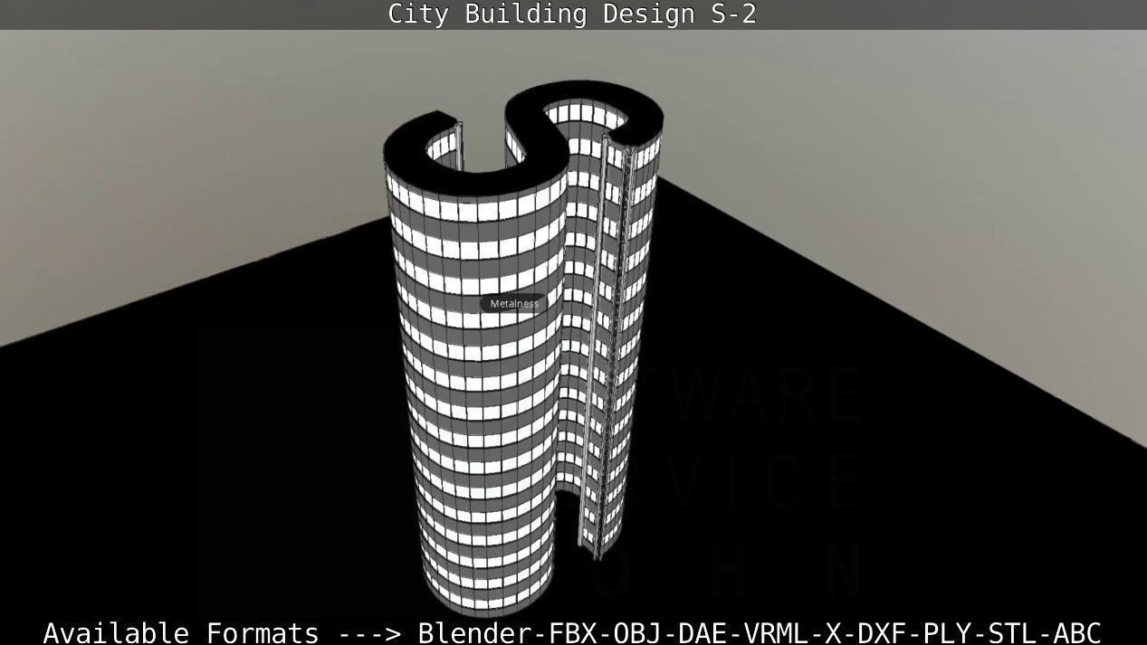 City Building Design S-2  Low-poly 3D model_81