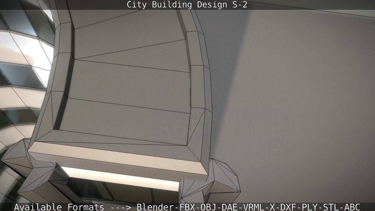 City Building Design S-2  Low-poly 3D model_51
