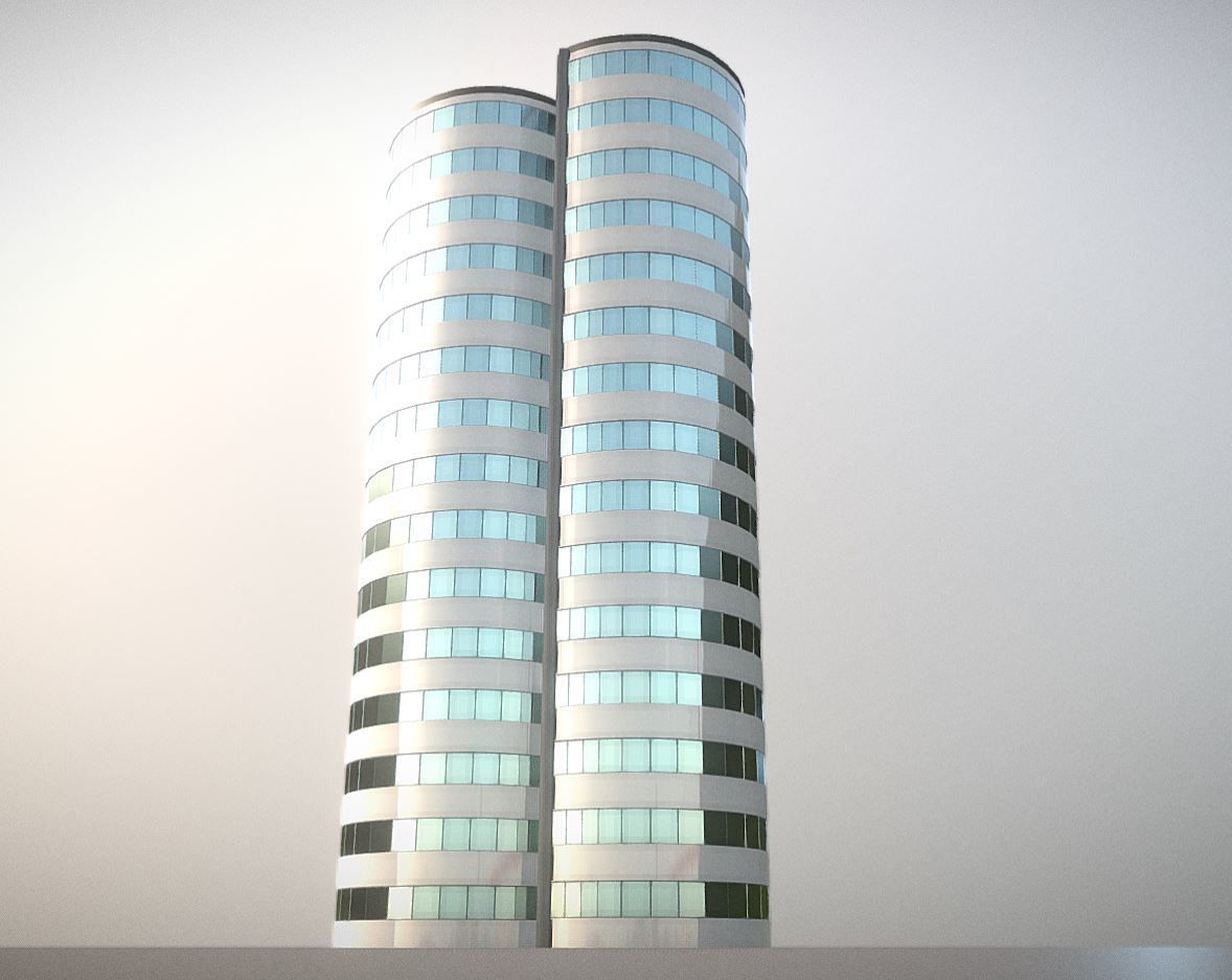 City Building Design S-2  Low-poly 3D model_8