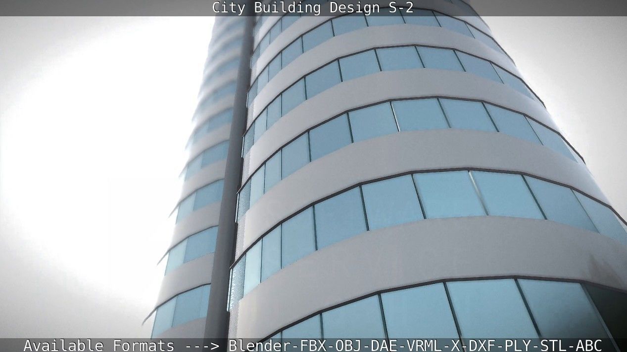 City Building Design S-2  Low-poly 3D model_41