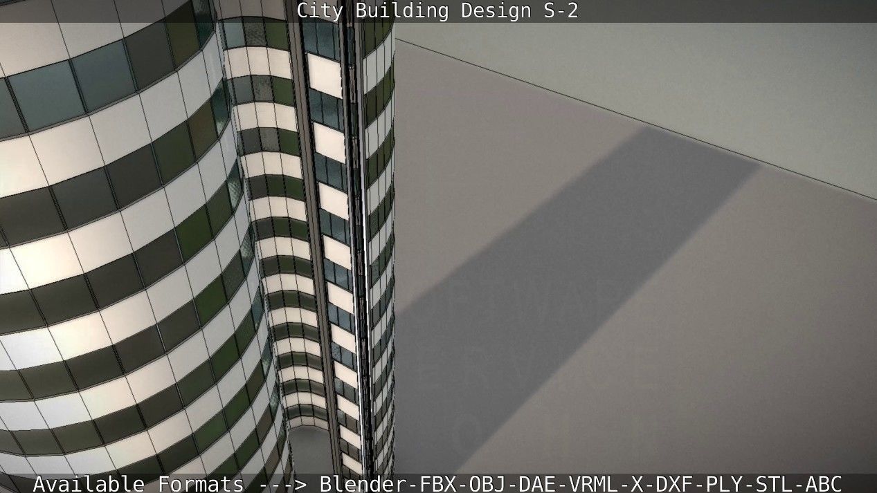 City Building Design S-2  Low-poly 3D model_47