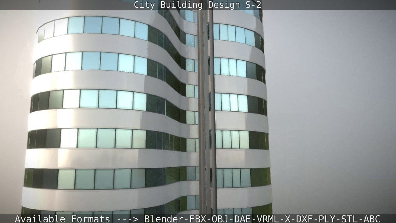 City Building Design S-2  Low-poly 3D model_31