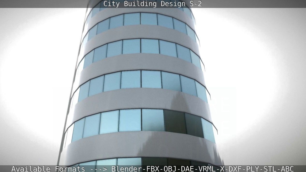 City Building Design S-2  Low-poly 3D model_93