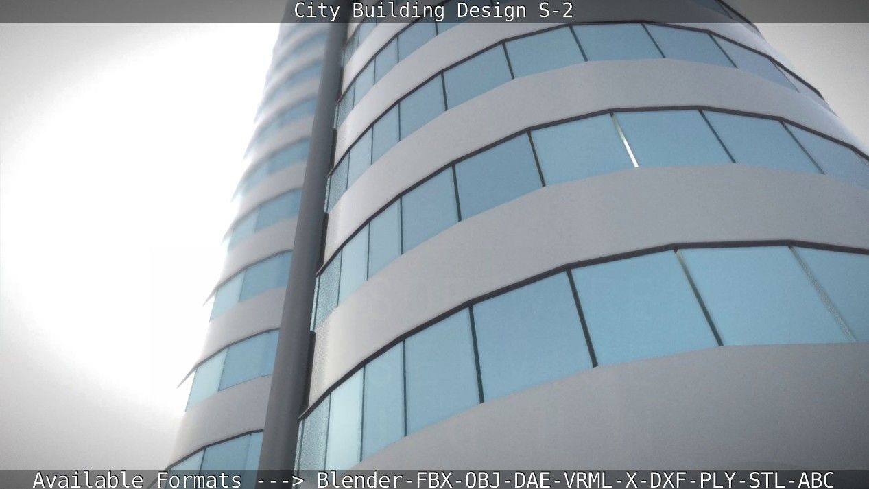 City Building Design S-2  Low-poly 3D model_36