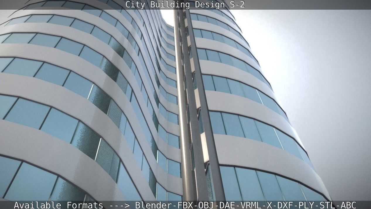 City Building Design S-2  Low-poly 3D model_34