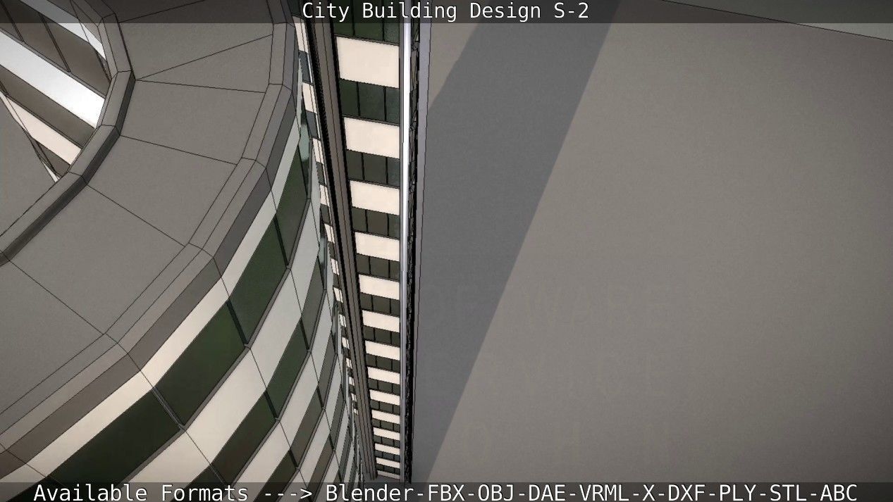 City Building Design S-2  Low-poly 3D model_48