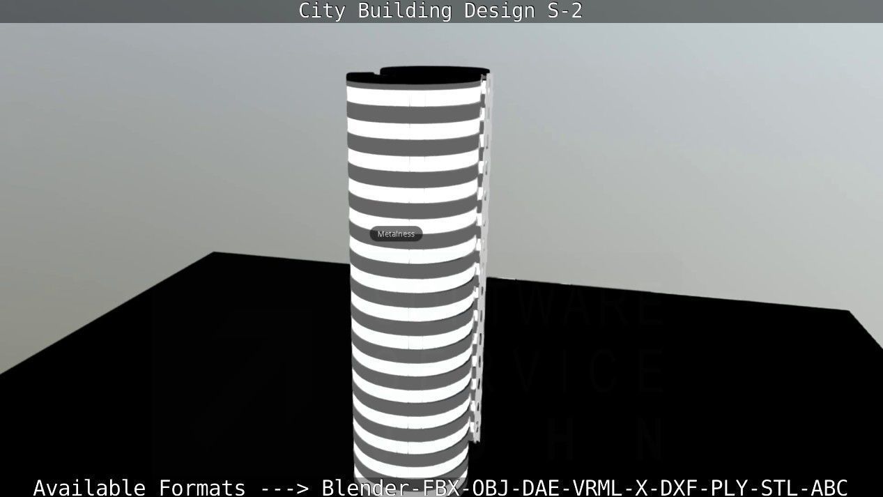 City Building Design S-2  Low-poly 3D model_72