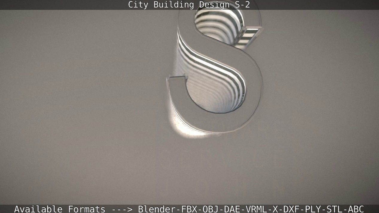 City Building Design S-2  Low-poly 3D model_22