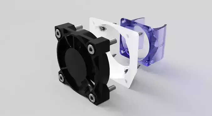 e3d v6 30mm to 40mm fan adapter