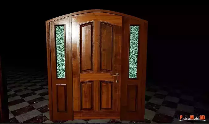 Interactive Door Version BPV04 UE4  Low-poly 3D model
