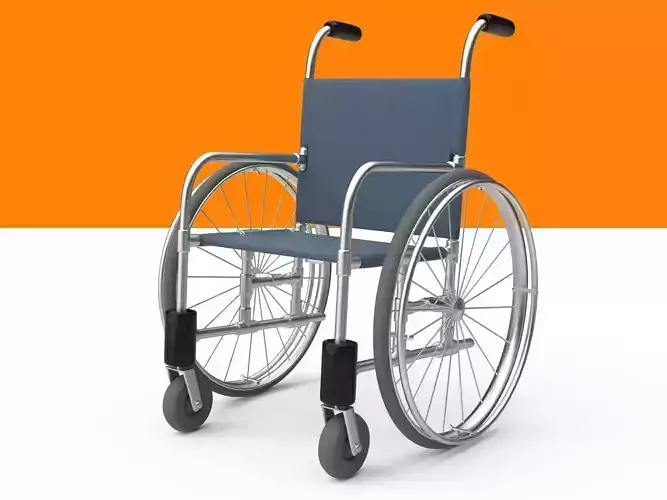 Wheelchair Rig Low-poly 3D model