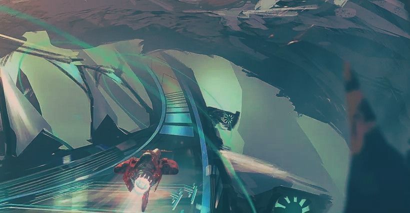 Sci-fi Racing Spaceship Low-poly 3D model_3