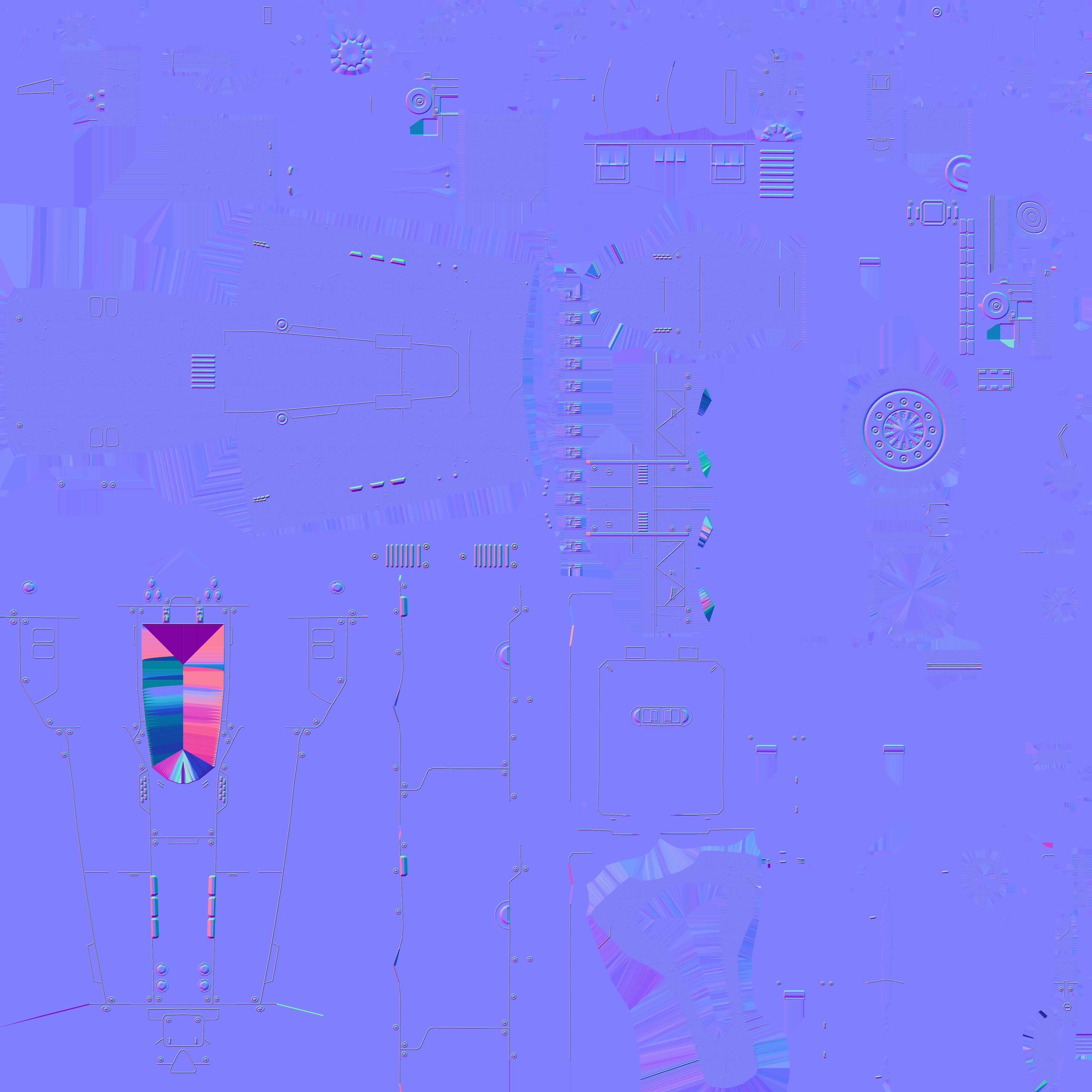 Sci-fi Racing Spaceship Low-poly 3D model_16