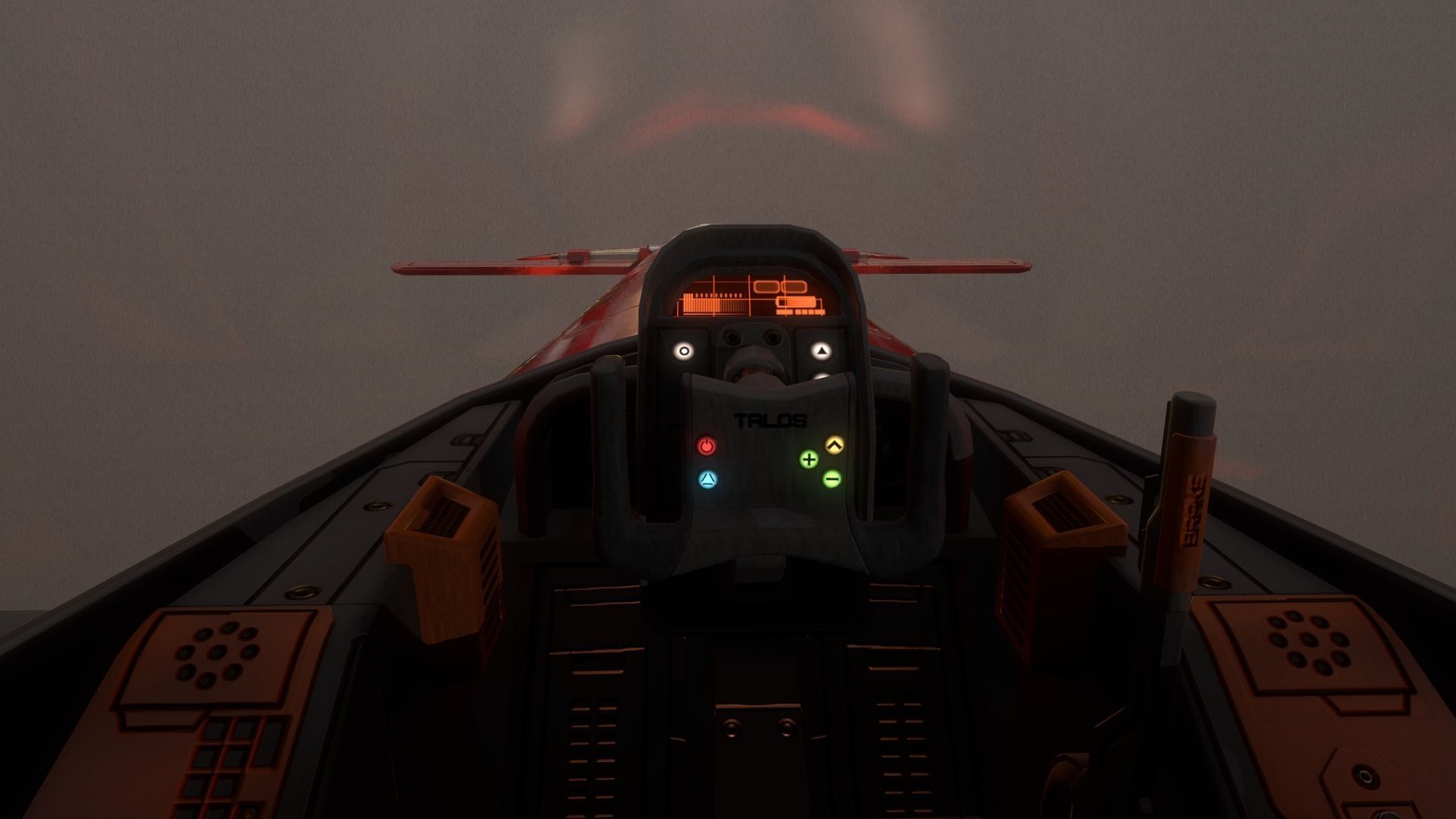 Sci-fi Racing Spaceship Low-poly 3D model_9