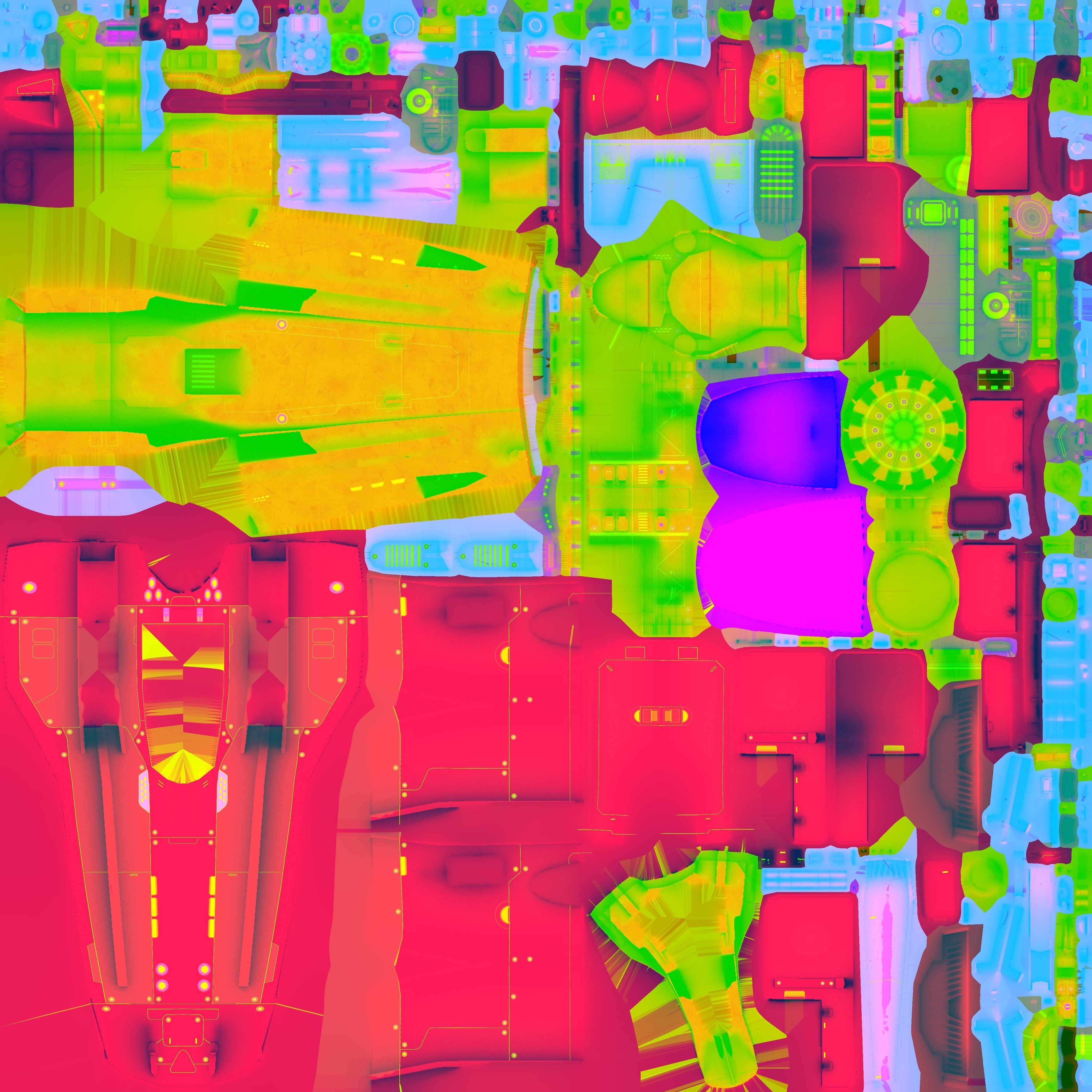 Sci-fi Racing Spaceship Low-poly 3D model_18