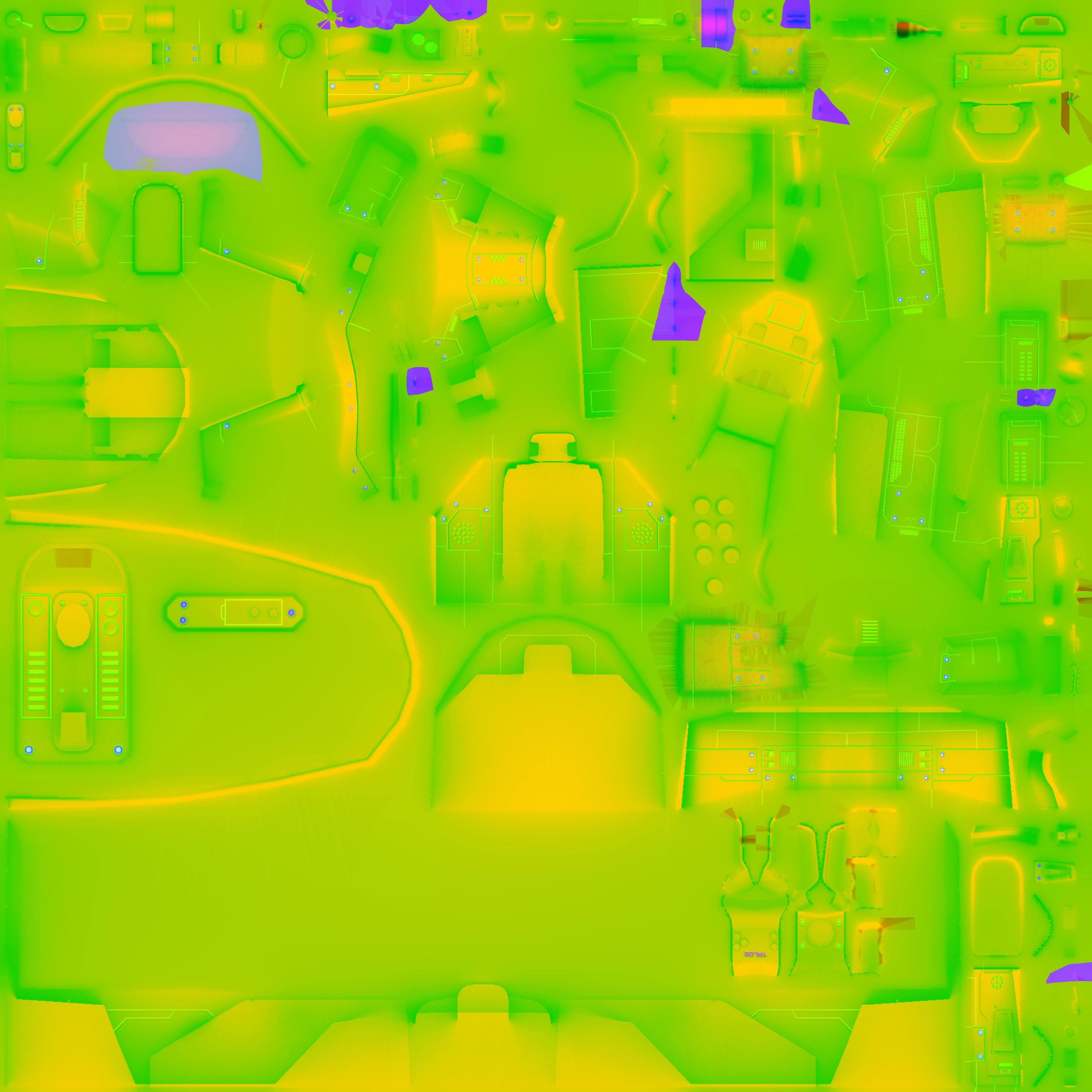 Sci-fi Racing Spaceship Low-poly 3D model_19