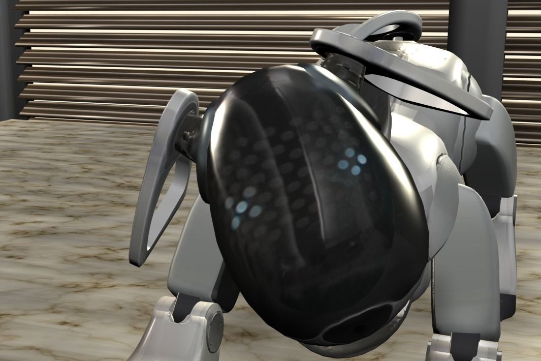 Robot Dog AIBO Low-poly 3D model_1