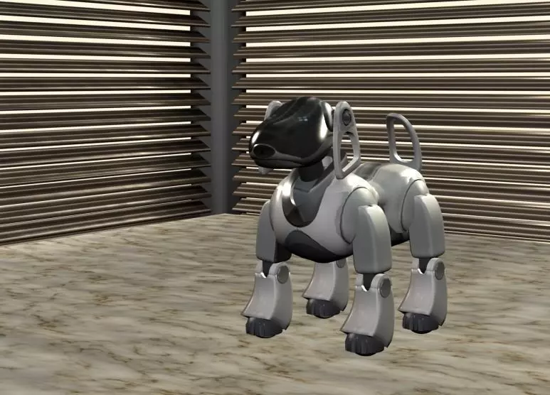 Robot Dog AIBO Low-poly 3D model_0