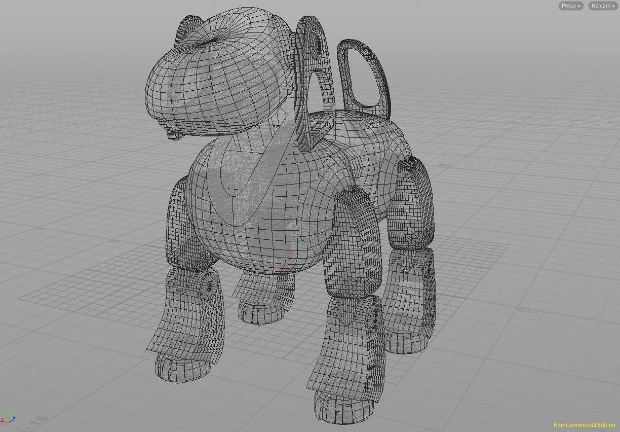 Robot Dog AIBO Low-poly 3D model_2