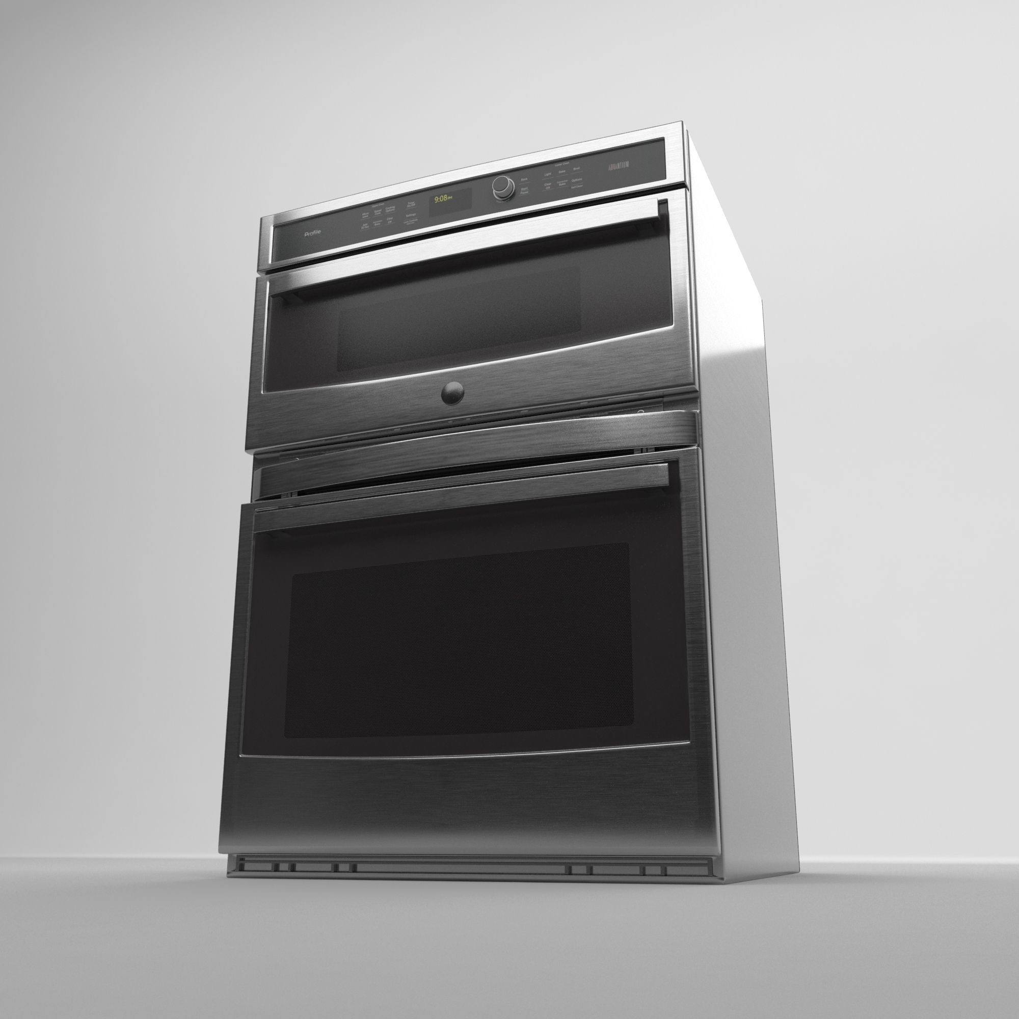 OvenGE stainless steel microwave oven 3D model_4