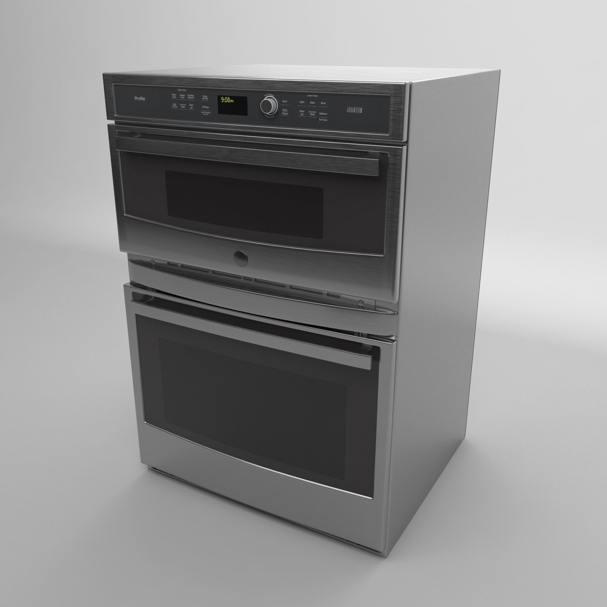 OvenGE stainless steel microwave oven 3D model_5