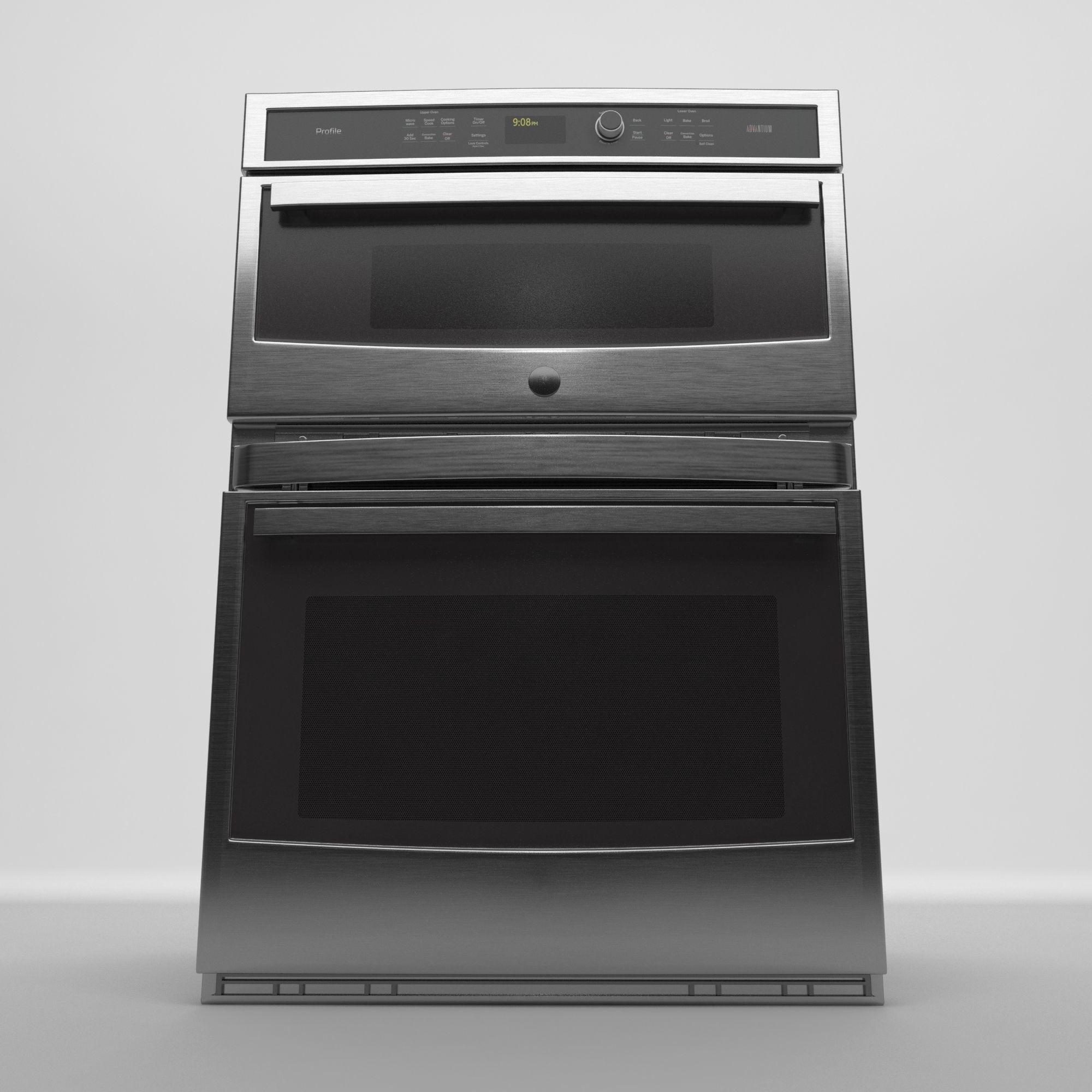 OvenGE stainless steel microwave oven 3D model_3