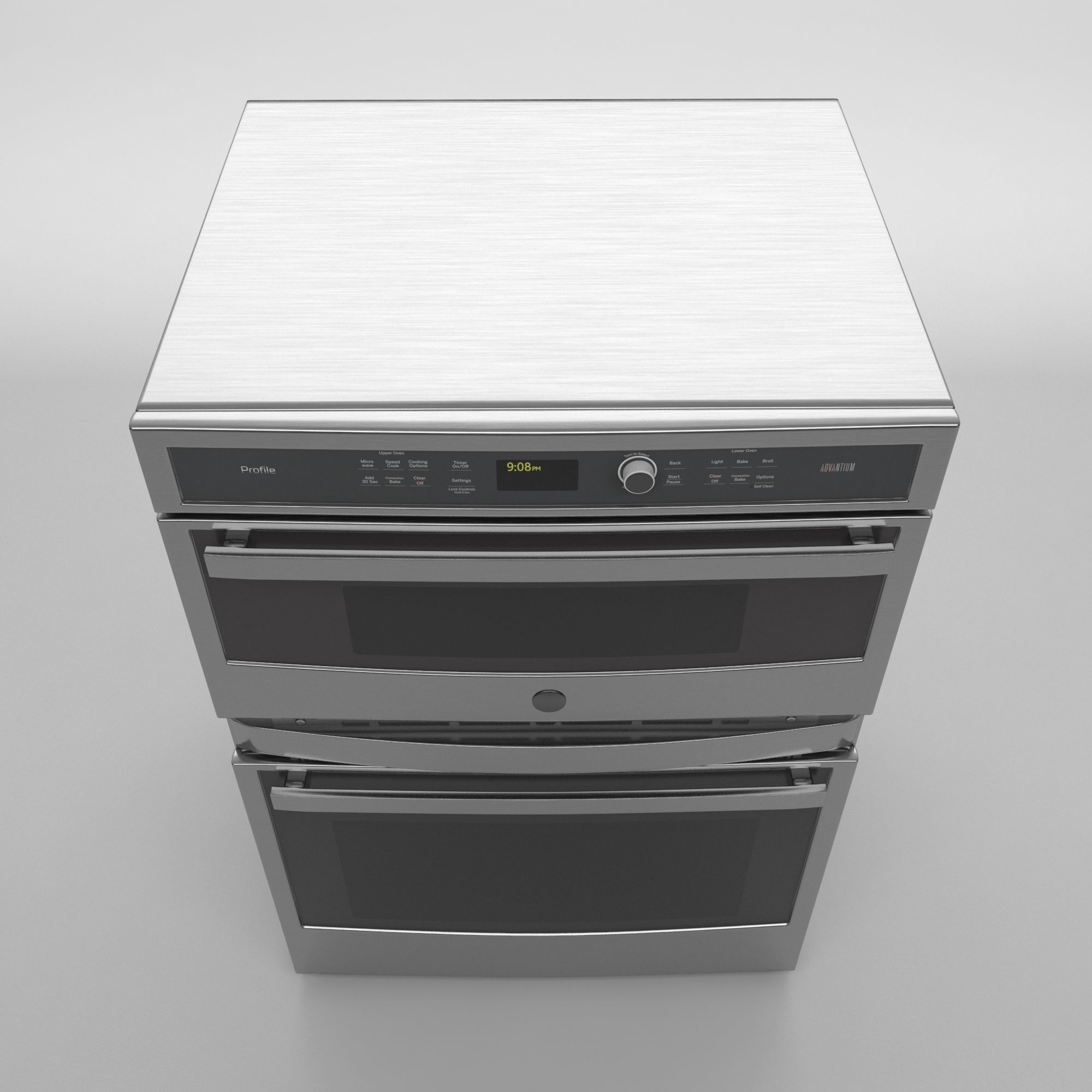 OvenGE stainless steel microwave oven 3D model_1