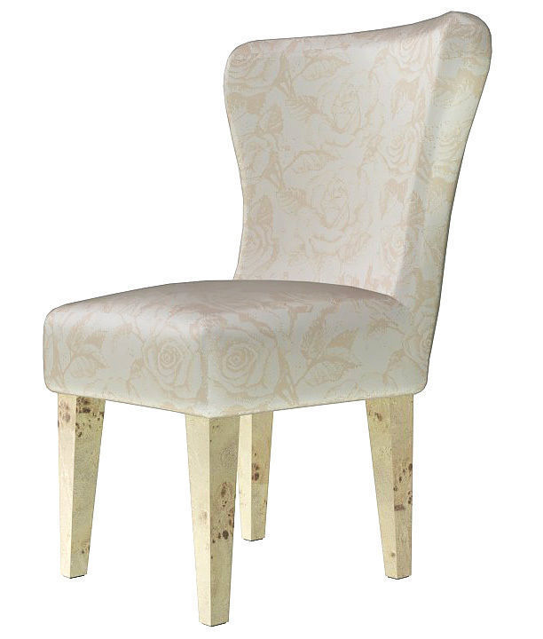 Classic fabric padded chair 3D model_12