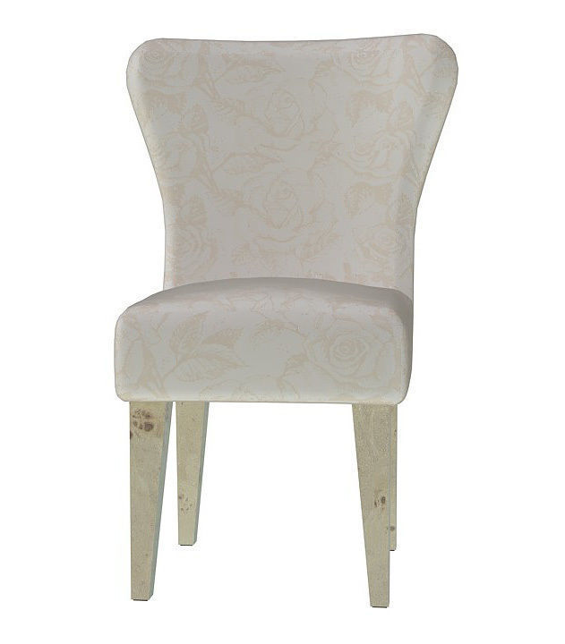 Classic fabric padded chair 3D model_2