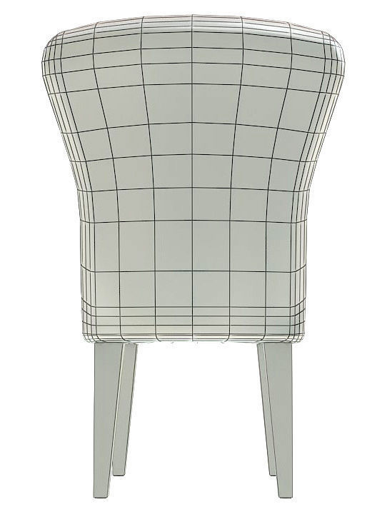 Classic fabric padded chair 3D model_9