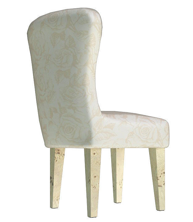 Classic fabric padded chair 3D model_11