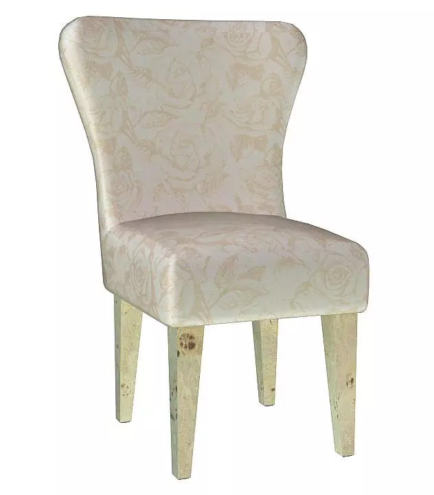 Classic fabric padded chair 3D model_0