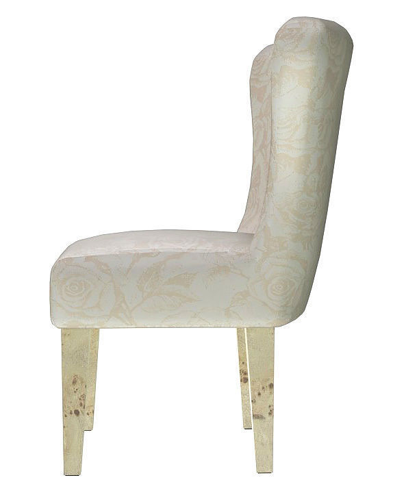 Classic fabric padded chair 3D model_13