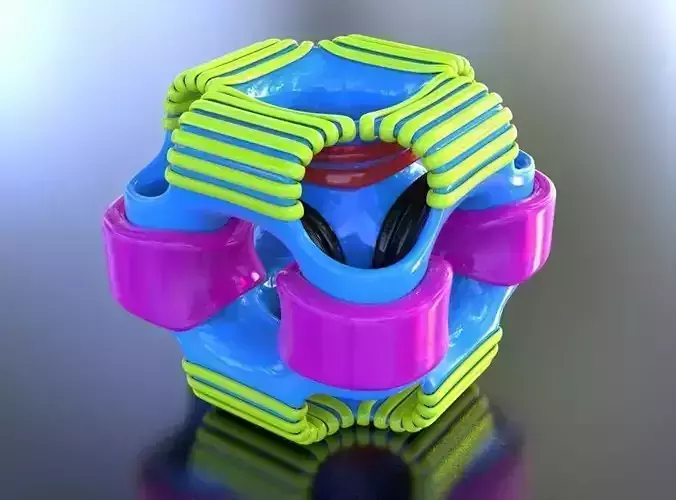 BRO CUBE WITH WIRE 3D print model