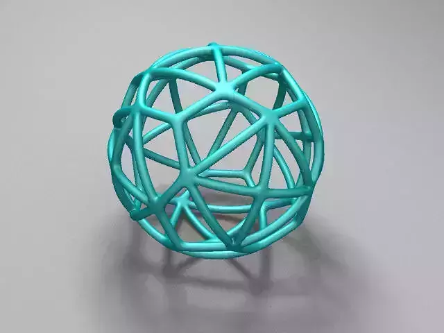 Orthokis turquoise geometric ring 3D print model