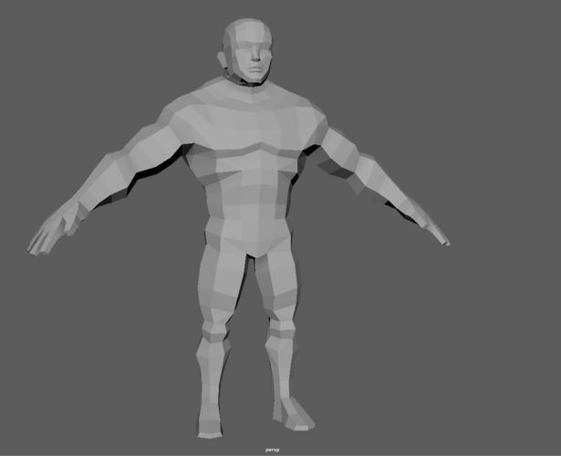 base big man lowpoly Low-poly 3D model