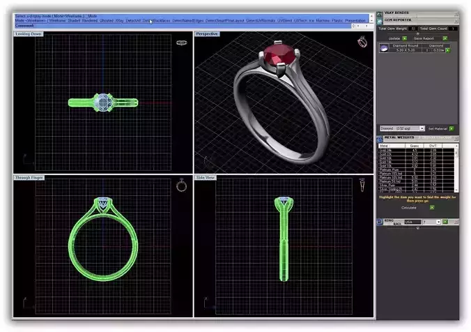 Simple Engagement Ring With Ruby